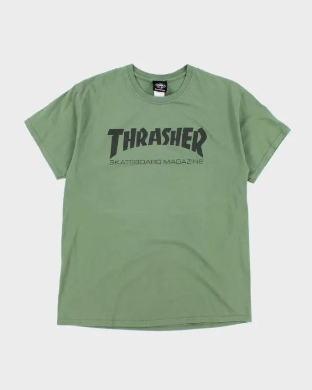 Vintage Thrasher Spell Out Graphic T-Shirt - L sold by Rokit