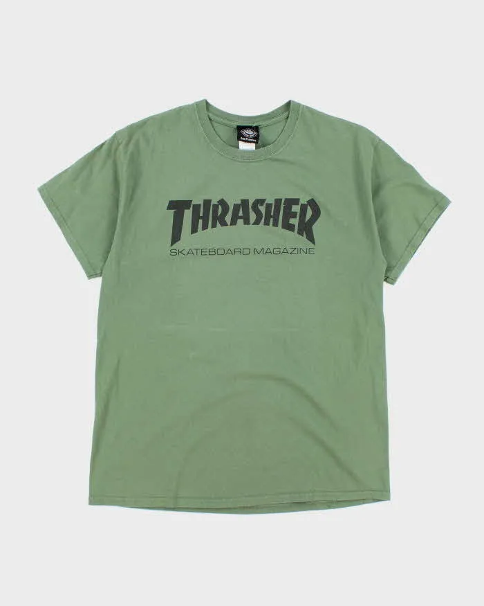 Vintage Thrasher Spell Out Graphic T-Shirt - L sold by Rokit