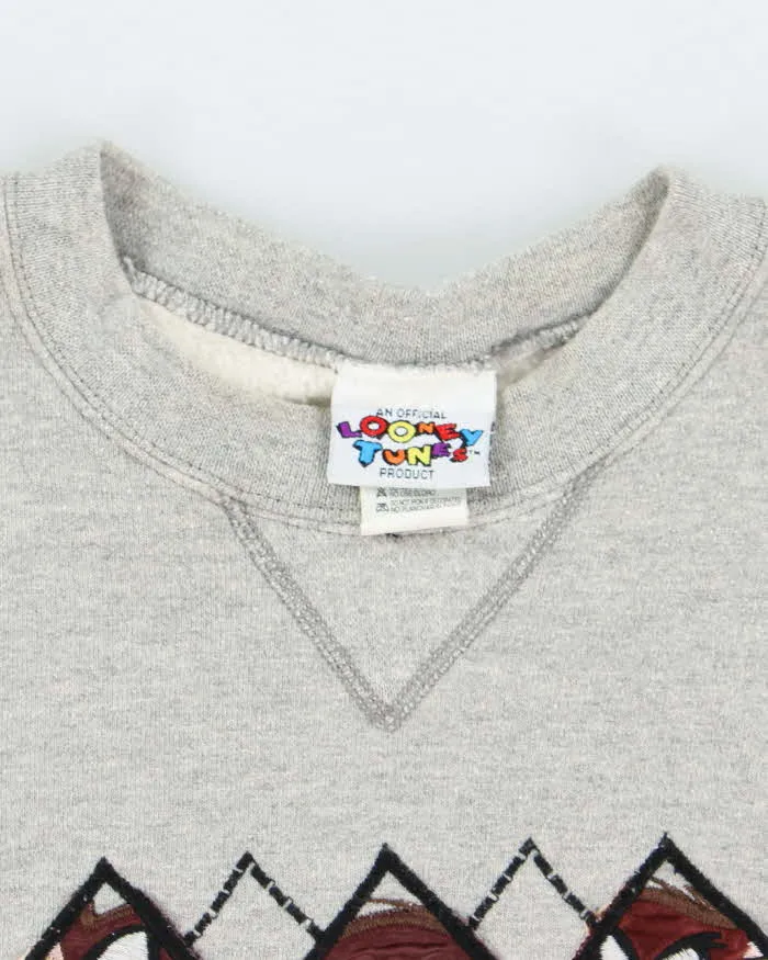 Vintage 90's Looney Toons Taz Embroidered Sweatshirt - XL sold by Rokit product image thumbnail 5