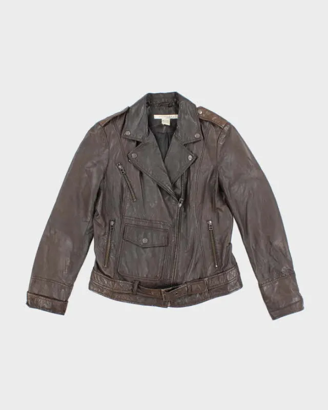 Vintage Rezrekshn Brown Leather Jacket - M sold by Rokit