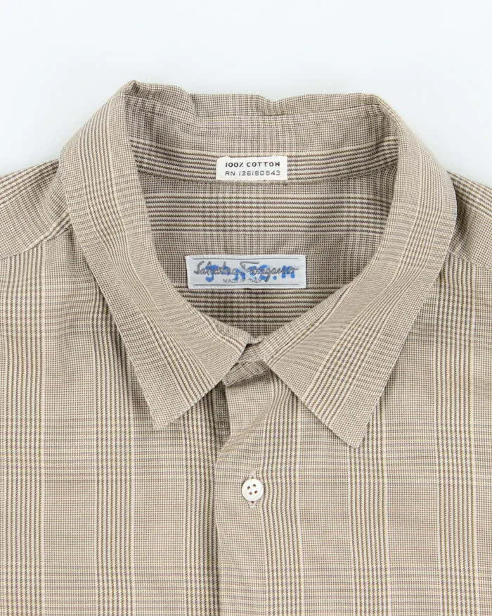 Vintage Salvatore Ferragamo Checked Long Sleeve Shirt - L sold by Rokit product image thumbnail 5