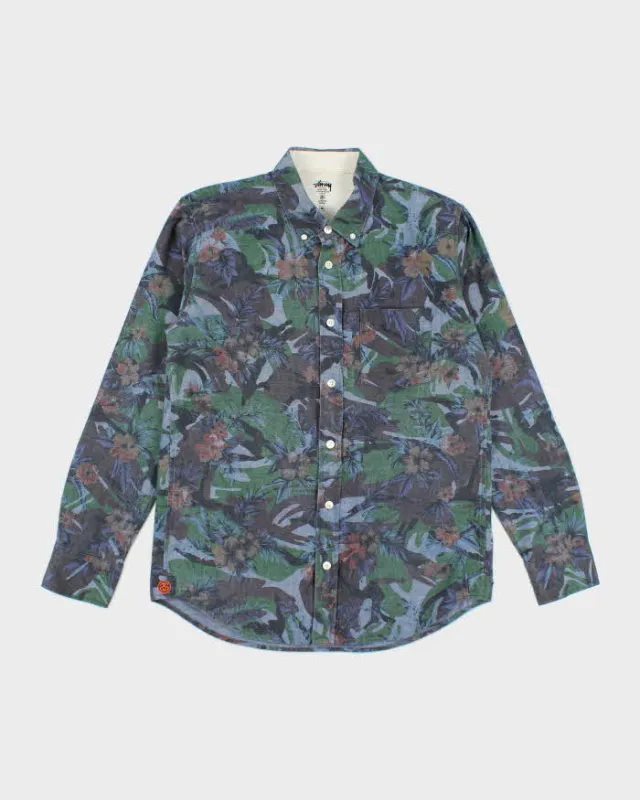 Vintage 2000's Stussy Floral Print Button Up Shirt - M sold by Rokit