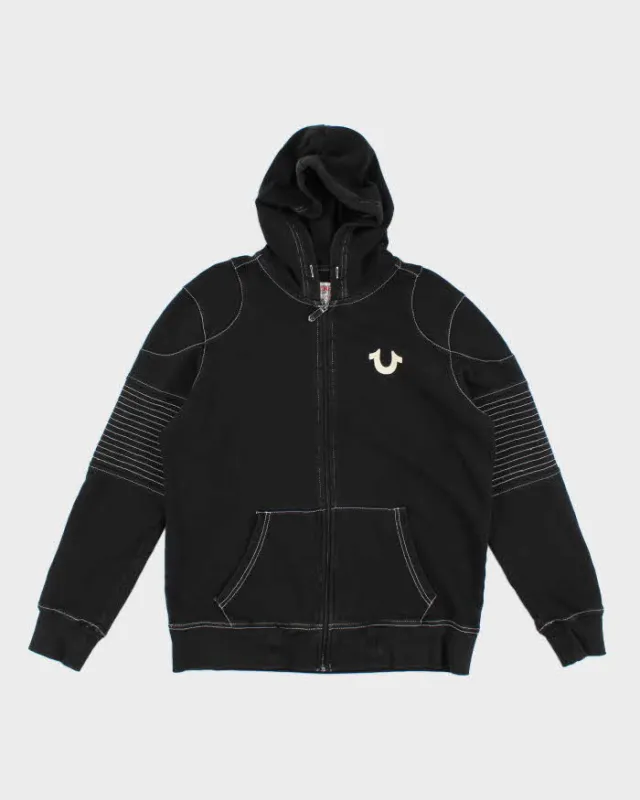 Vintage Y2K True Religion Contrast Stitch Zip Up Hoodie - M sold by Rokit