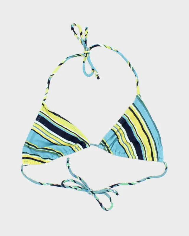Vintage Y2k 00s Stripe Bikini Top - M sold by Rokit