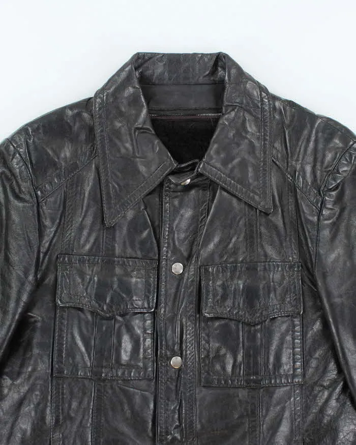 Vintage 70s Mark Iv Lined Leather Jacket - M sold by Rokit product image thumbnail 3