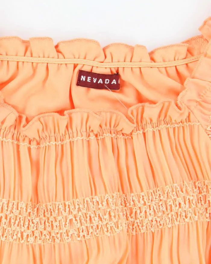 Vintage 90s Nevada Orange Mesh Top - S sold by Rokit product image thumbnail 5