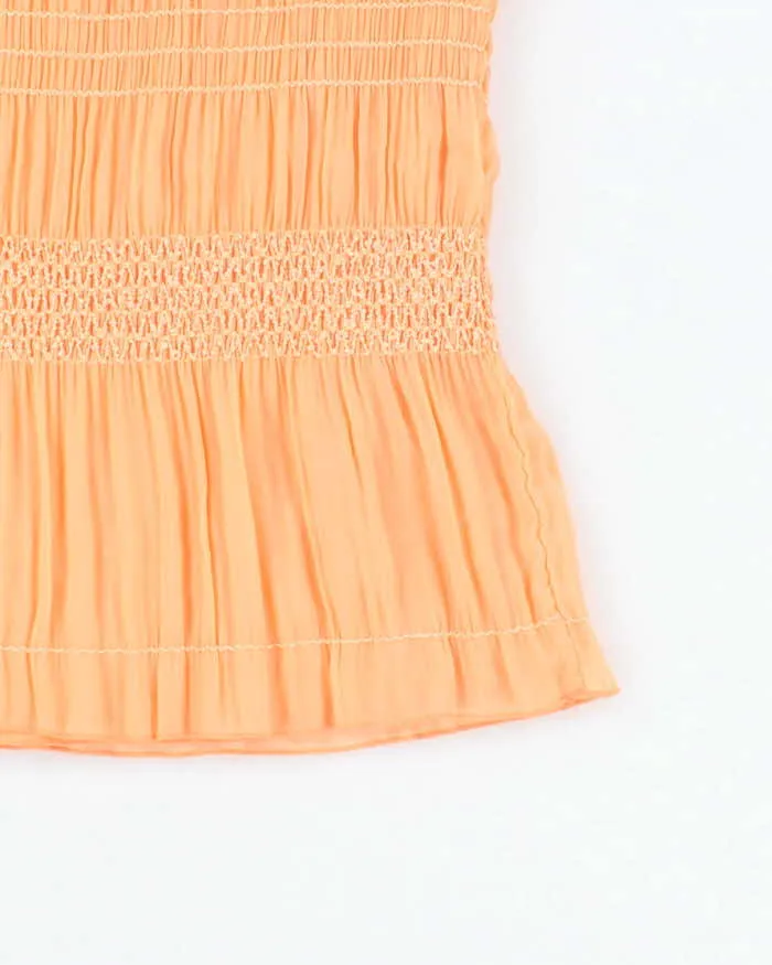 Vintage 90s Nevada Orange Mesh Top - S sold by Rokit product image thumbnail 4
