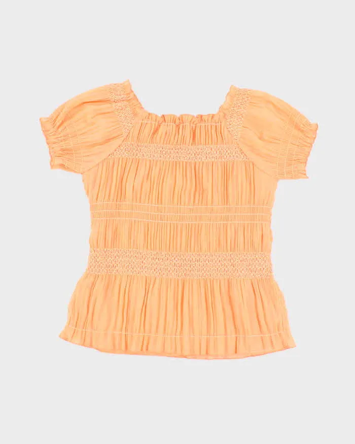 Vintage 90s Nevada Orange Mesh Top - S sold by Rokit product image thumbnail 2