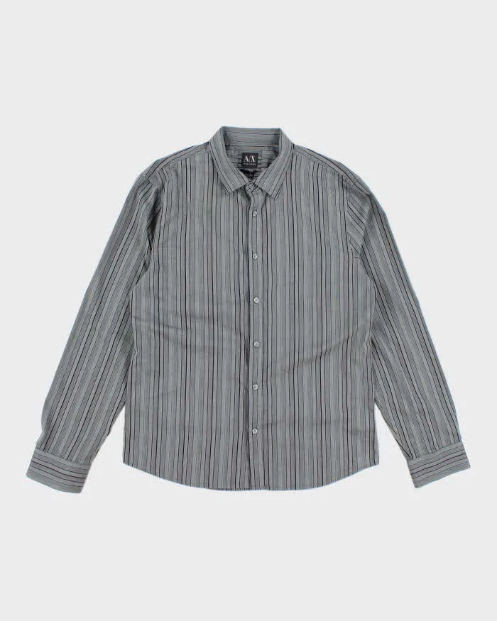 Vintage 2000's Armani Exchange Striped Button Up Shirt - XL sold by Rokit