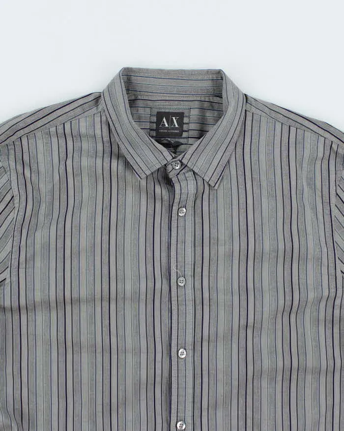 Vintage 2000's Armani Exchange Striped Button Up Shirt - XL sold by Rokit product image thumbnail 3