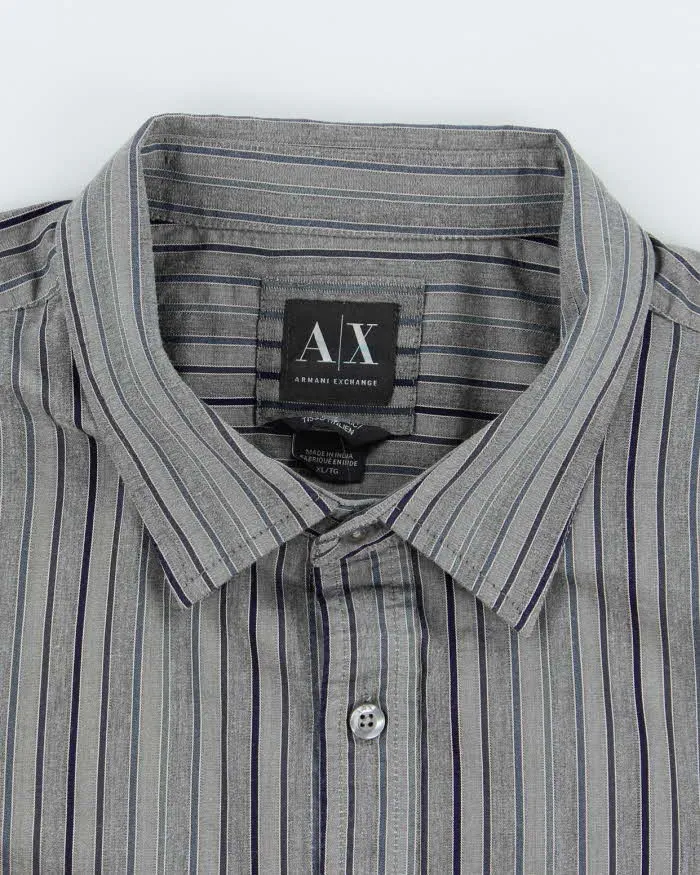 Vintage 2000's Armani Exchange Striped Button Up Shirt - XL sold by Rokit product image thumbnail 5