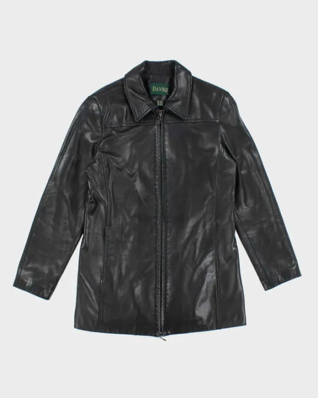Vintage Danier Long Leather Jacket - L sold by Rokit