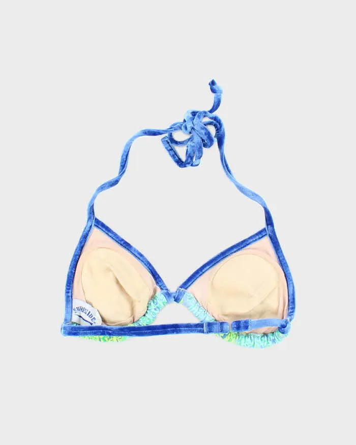 Vintage Y2k 00s Surfside Paisley Pattern Velvet Trim Bikini Top - S sold by Rokit product image thumbnail 2