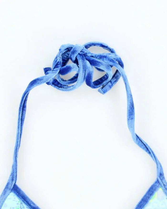 Vintage Y2k 00s Surfside Paisley Pattern Velvet Trim Bikini Top - S sold by Rokit product image thumbnail 5