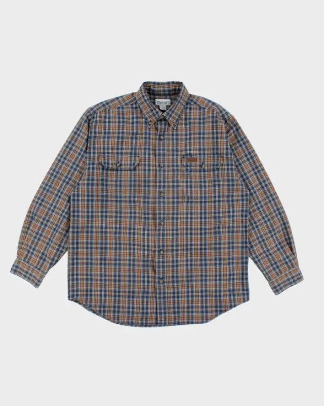 Vintage 2000's Carhartt Heavyweight Button Up Flannel Shirt - L made by Carhartt