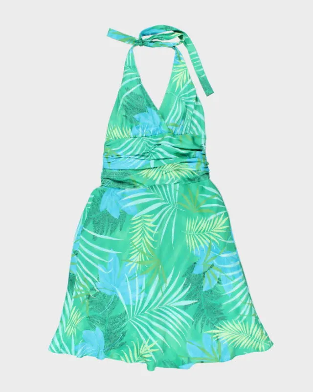 Vintage Y2k 00s Jones New York Silk Halter Neck Dress - M sold by Rokit