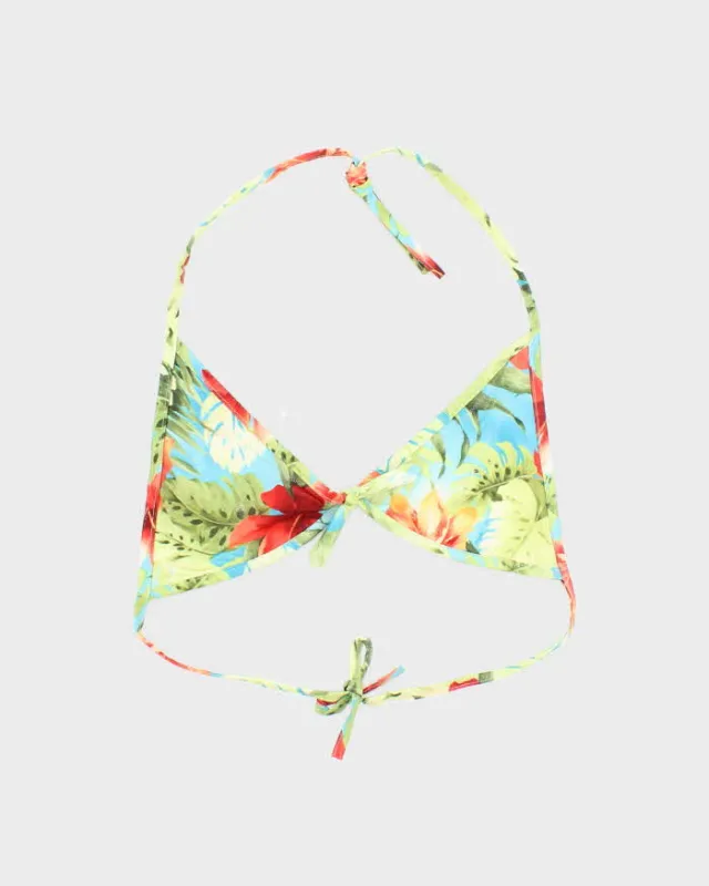 Vintage 90s Xhilaration Shimmery Floral Bikini Top - XL sold by Rokit