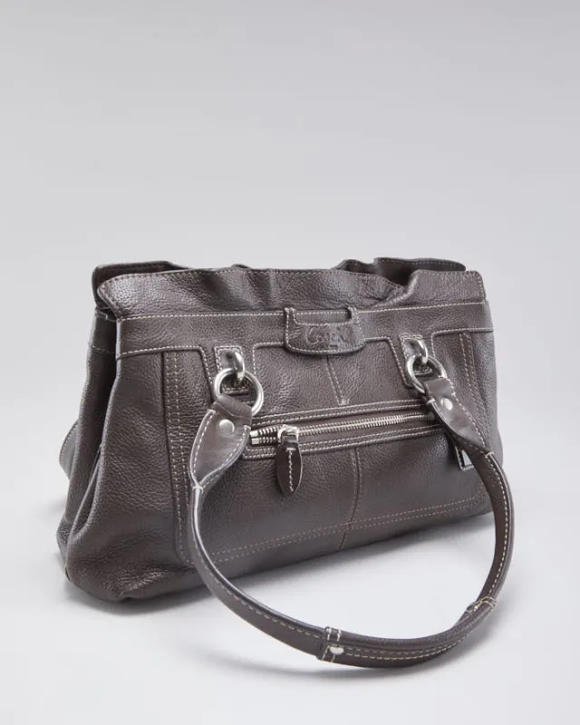 Vintage Y2k 00s Coach Brown Leather Handbag sold by Rokit