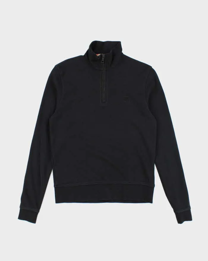 Vintage 2000's Burberry Brit Blackout Quarter Zip Fleece - S sold by Rokit