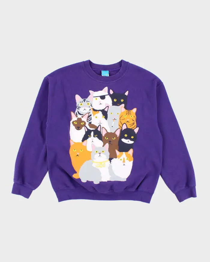 Vintage Y2K Enjoi Big Cats Logo Sweatshirt - M sold by Rokit