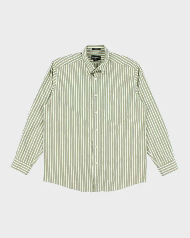 Vintage Eddie Bauer Striped Button Up Shirt - L sold by Rokit