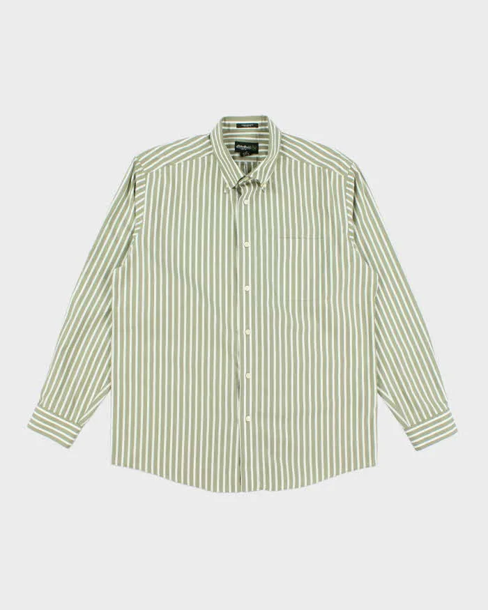 Vintage Eddie Bauer Striped Button Up Shirt - L sold by Rokit