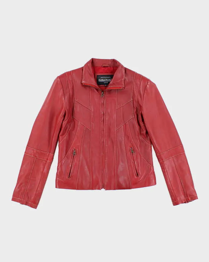Vintage Boutique Of Leather Red Leather Jacket - M sold by Rokit