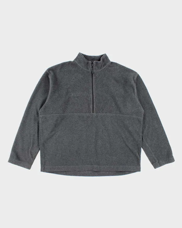 Vintage Columbia Grey Quarter-Zip Fleece - XL sold by Rokit