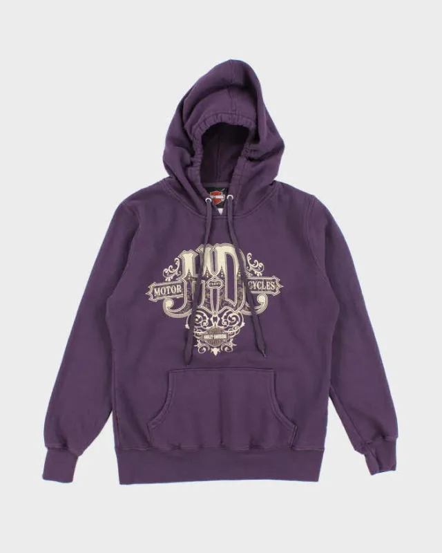 Vintage Y2K Women's Harley Davidson Graphic Print Hoodie - S sold by Rokit