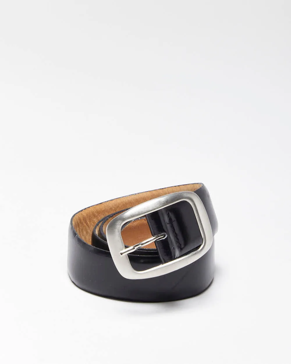 Vintage Y2k 00s Esprit Black Leather Belt - W28-W31 sold by Rokit