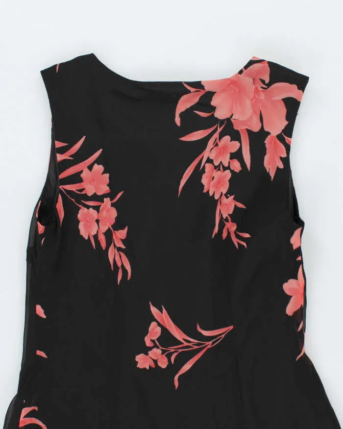 Vintage 90s Black Floral Maxi Dress - M sold by Rokit product image thumbnail 4