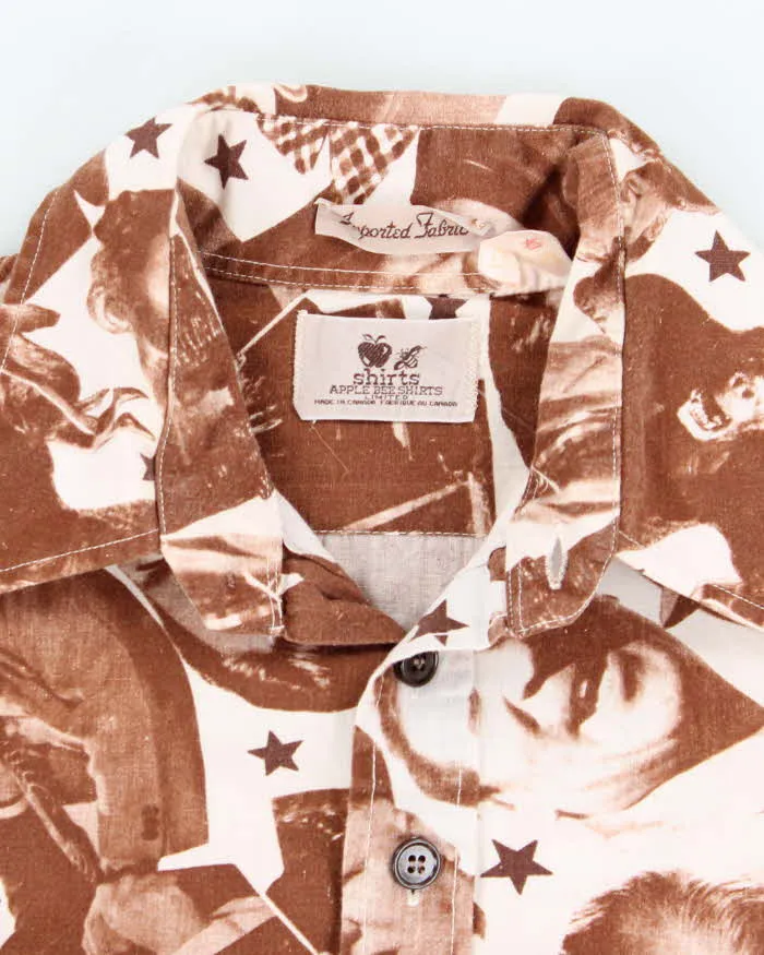 Vintage 70's Hollywood Greats All Over Print Button Up Shirt - S sold by Rokit product image thumbnail 5