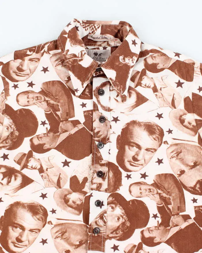 Vintage 70's Hollywood Greats All Over Print Button Up Shirt - S sold by Rokit product image thumbnail 3