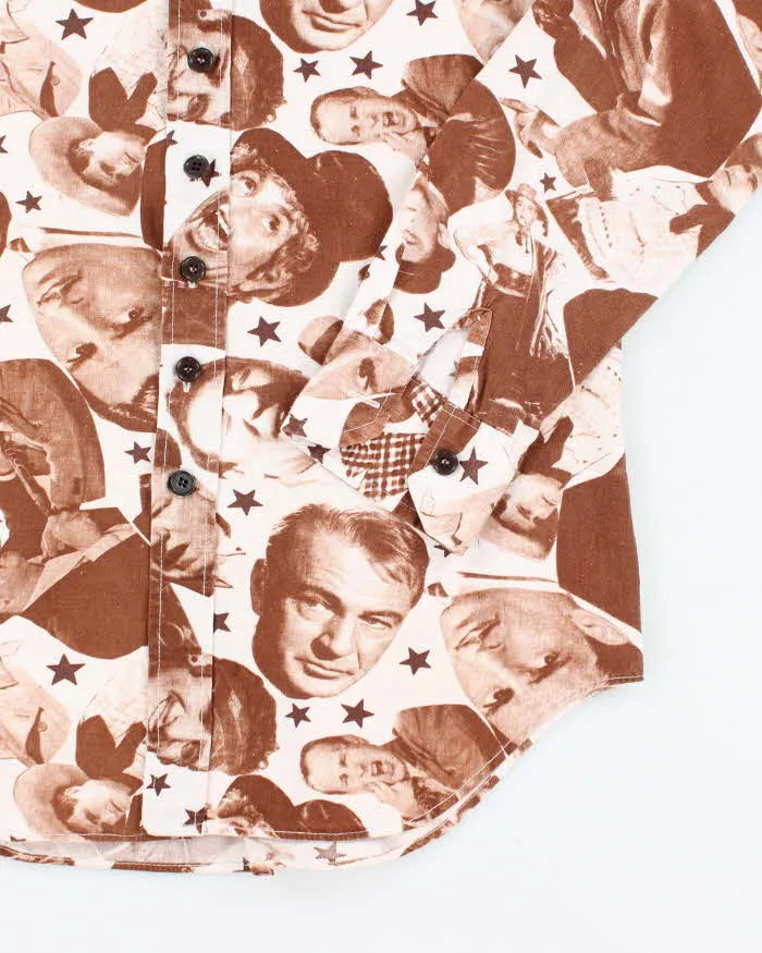 Vintage 70's Hollywood Greats All Over Print Button Up Shirt - S sold by Rokit product image thumbnail 4