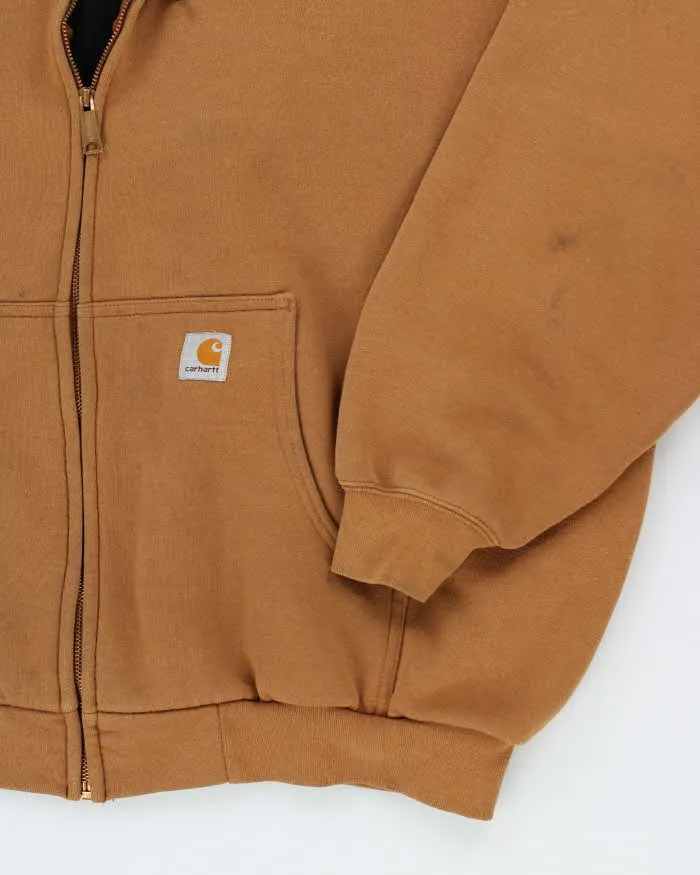 Vintage 90's Carhartt Heavyweight Lined Zip Up Hoodie - XXL sold by Rokit product image thumbnail 4