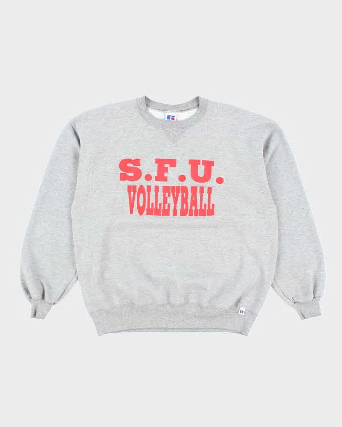 Vintage S.F.U Volleyball Grey Sweatshirt - XL sold by Rokit