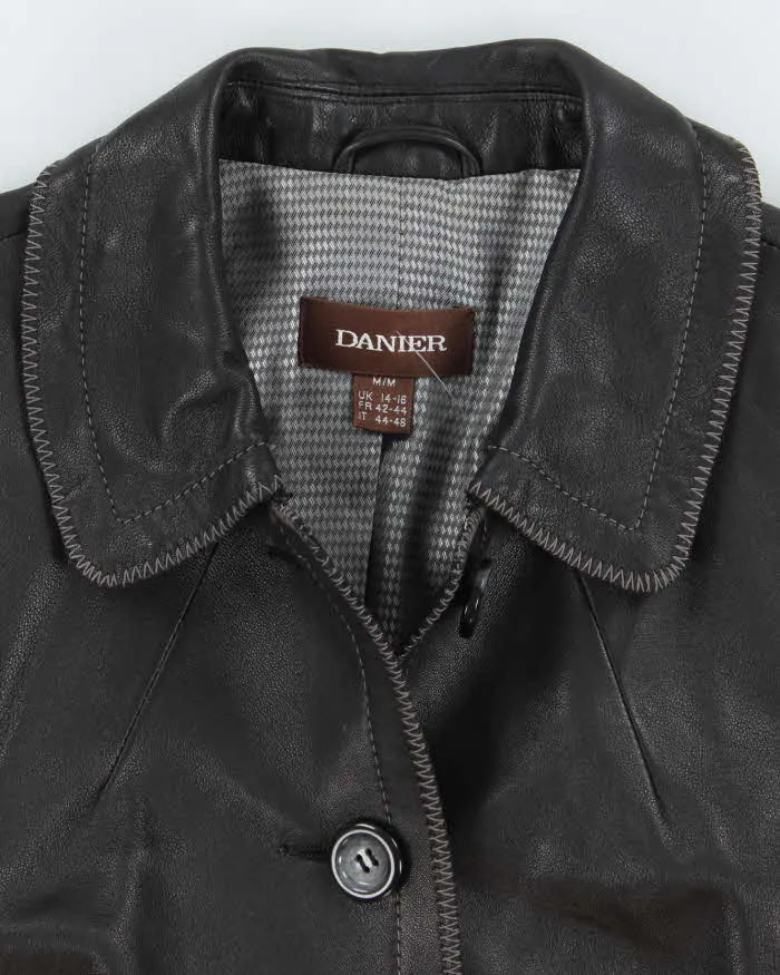Vintage Danier Button-Up Lightweight Leather Jacket - M sold by Rokit product image thumbnail 5