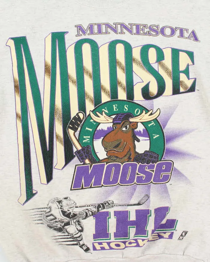 Vintage 90's Minnesota Moose's IHL Sweatshirt - M sold by Rokit product image thumbnail 3