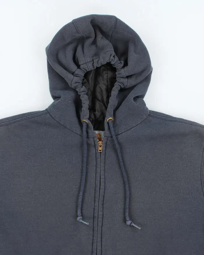 Vintage 2000's Carhartt Heavyweight Navy Zip Up Hoodie - L sold by Rokit product image thumbnail 3