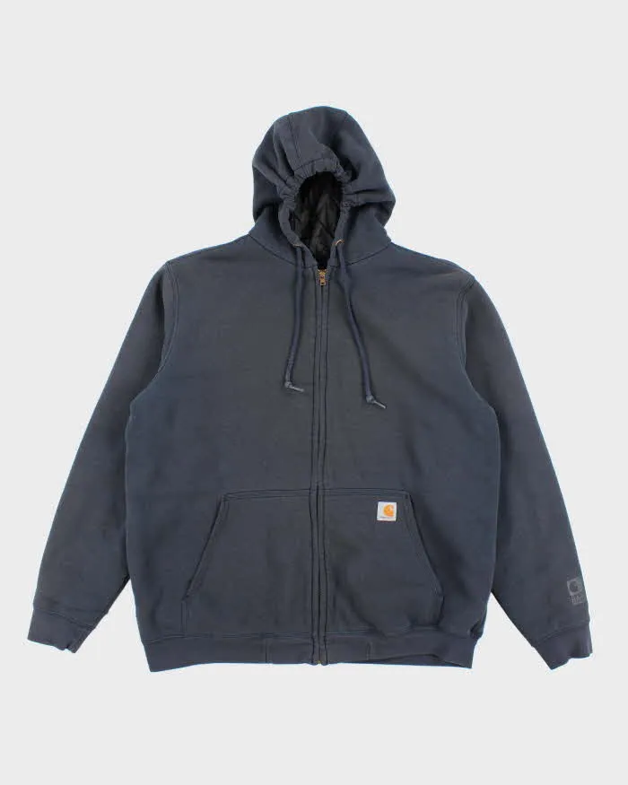 Vintage 2000's Carhartt Heavyweight Navy Zip Up Hoodie - L sold by Rokit