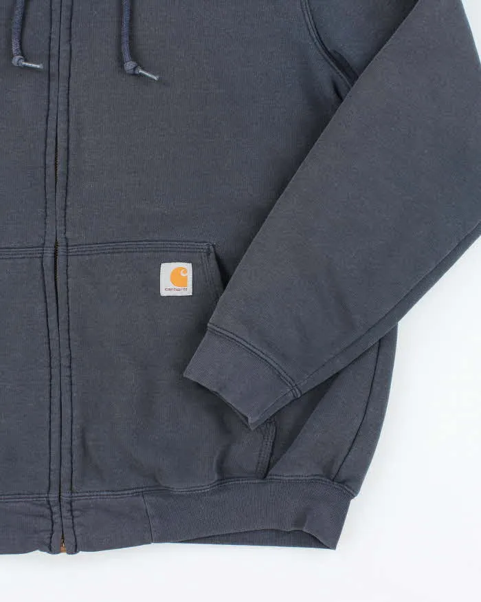 Vintage 2000's Carhartt Heavyweight Navy Zip Up Hoodie - L sold by Rokit product image thumbnail 4