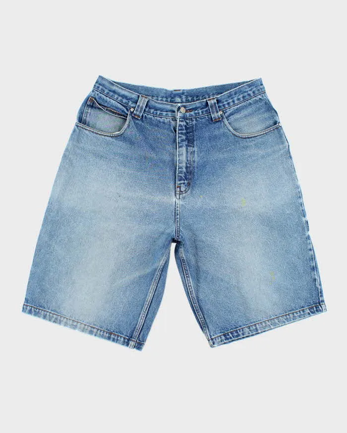 Vintage 2000's Joker Embroidered Wide Leg Denim Shorts - W34 L11 sold by Rokit
