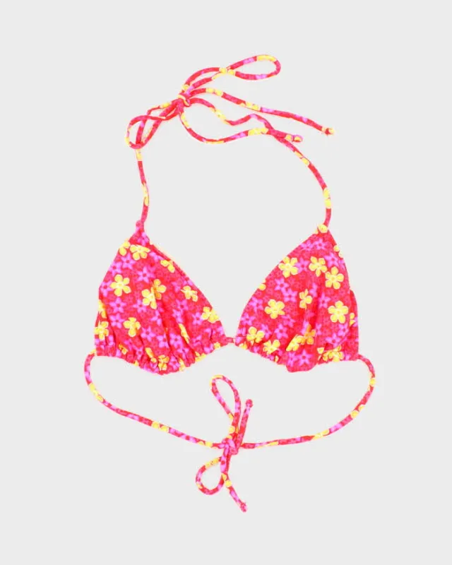 Vintage 90s Citrus Floral Bikini Top - L sold by Rokit