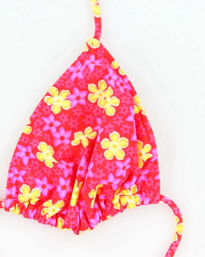 Vintage 90s Citrus Floral Bikini Top - L sold by Rokit product image thumbnail 3
