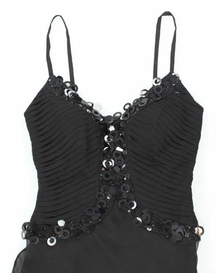 Vintage Y2k 00s Morell Maxi Sequin Silk Dress - S sold by Rokit product image thumbnail 3