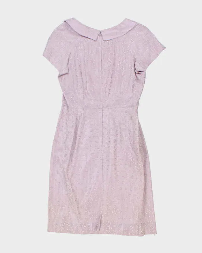 Vintage 60s Purple Floral Satin Dress - M sold by Rokit product image thumbnail 2