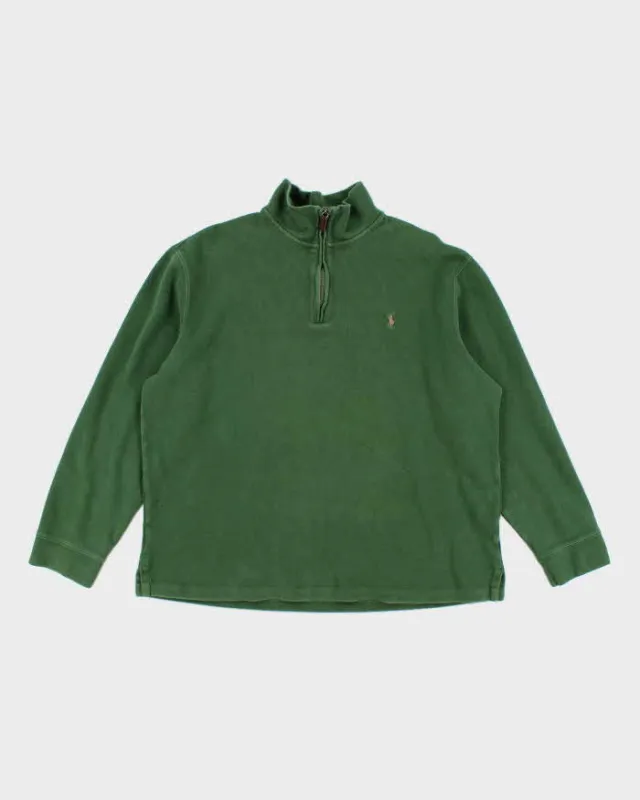 Vintage Polo By Ralph Lauren Quarter-Zip Sweatshirt - XL sold by Rokit