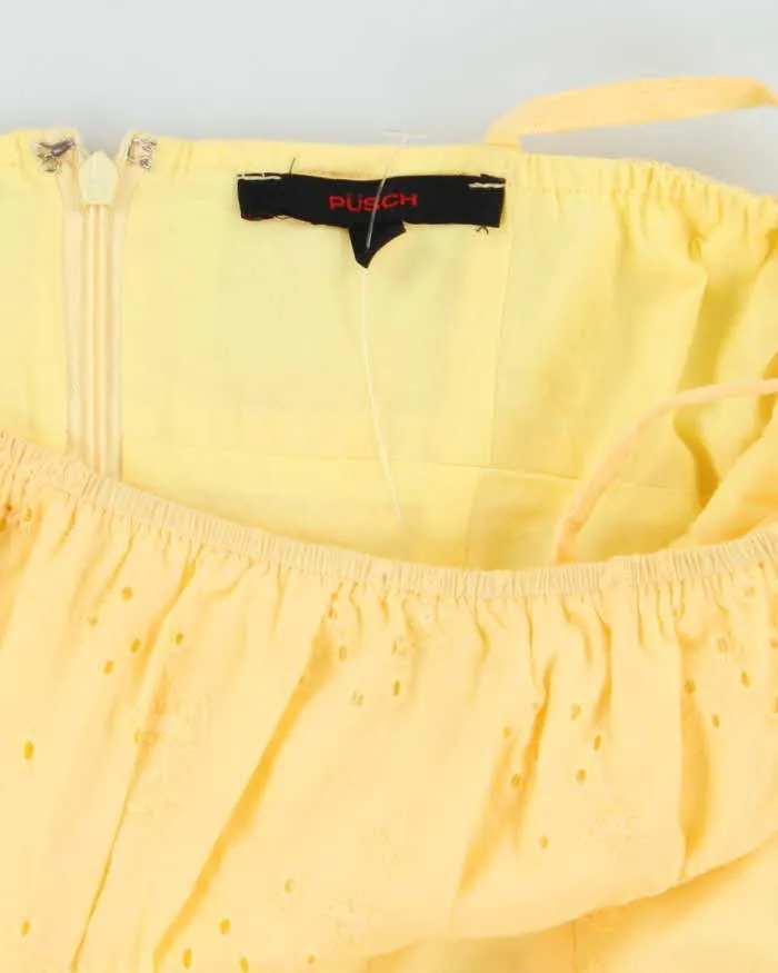 Vintage Y2k 00s Pusch Yellow Mini Dress - M sold by Rokit product image thumbnail 5