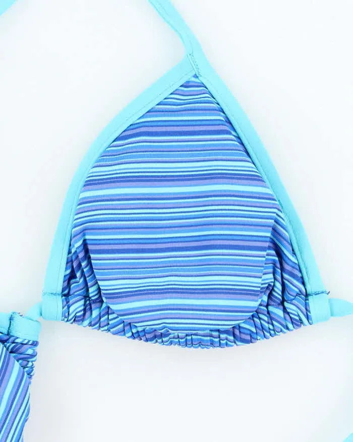 Vintage 90s Blue Stripe Bikini Top - XS sold by Rokit product image thumbnail 3