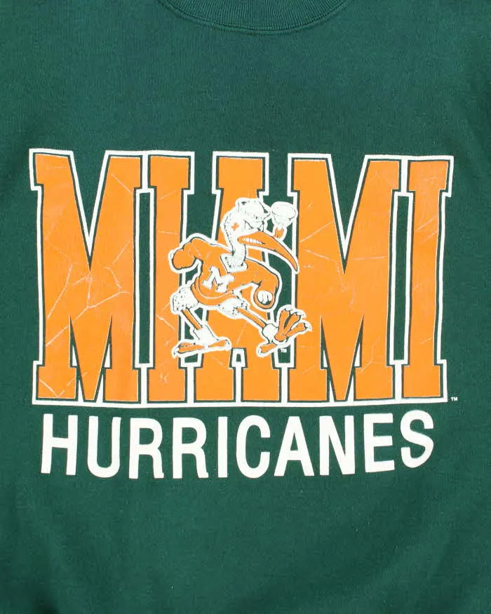 Vintage 90's Miami Hurricanes Big Graphic Sweatshirt - L sold by Rokit product image thumbnail 3